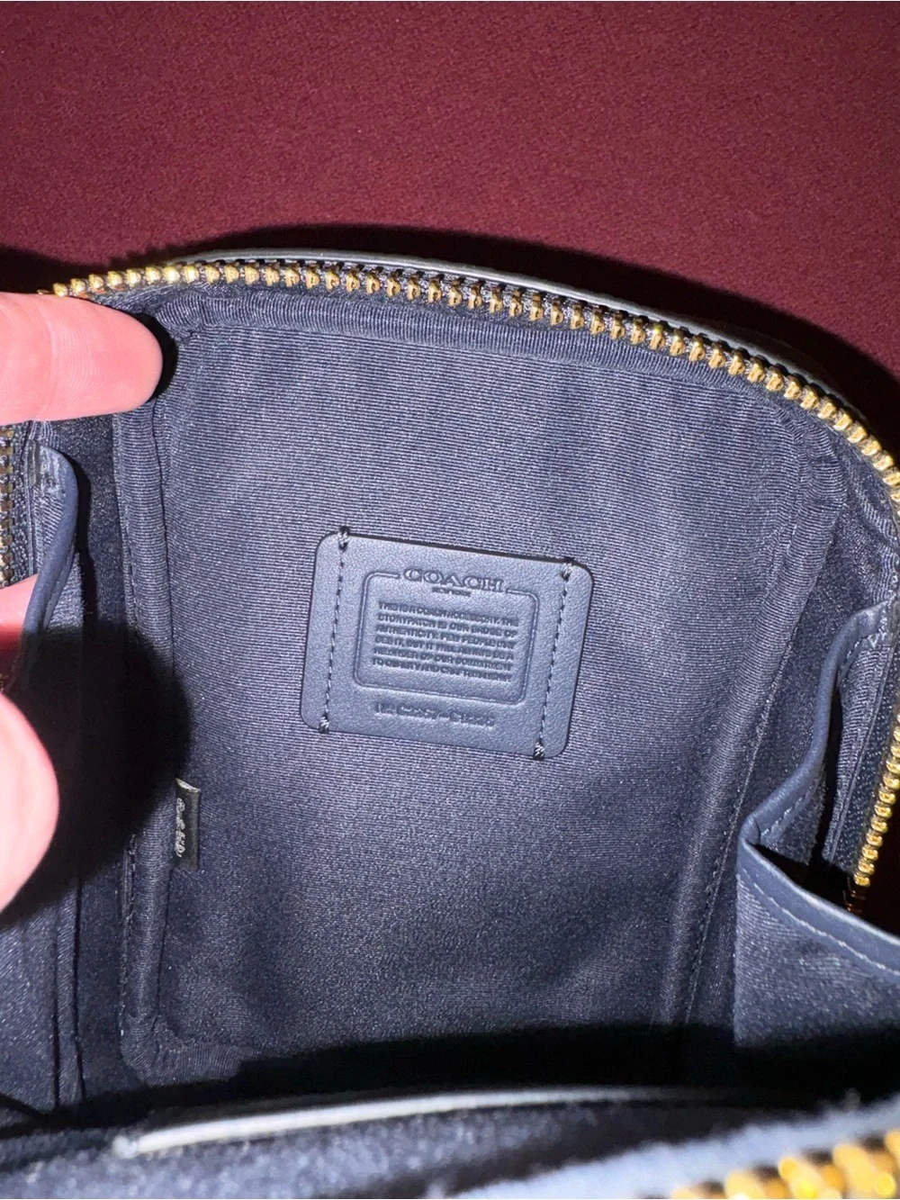 Coach Stanton crossbody in Denim signature Chambray